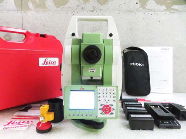 Leica(ライカ)TS15 自動視準 トータルステーション / GEB221 7.4V バッテリー 5個 充電器 管理工具0808TTA 2019年 校正済